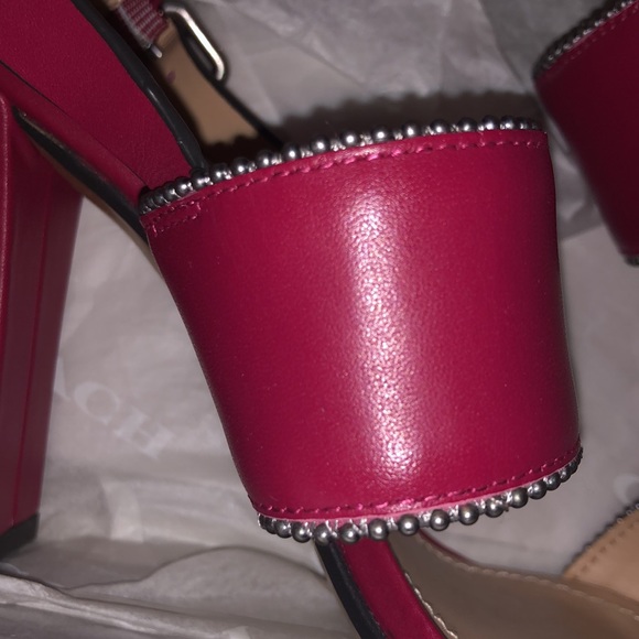 Coach Rylie Sandal in Bright Cherry - Picture 7 of 7